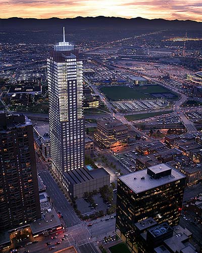 four seasons hotel denver aerial view